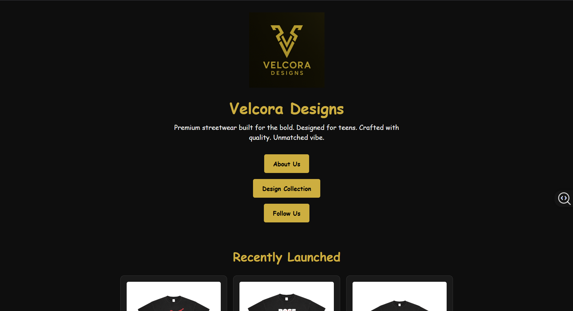 Velcora Design Website